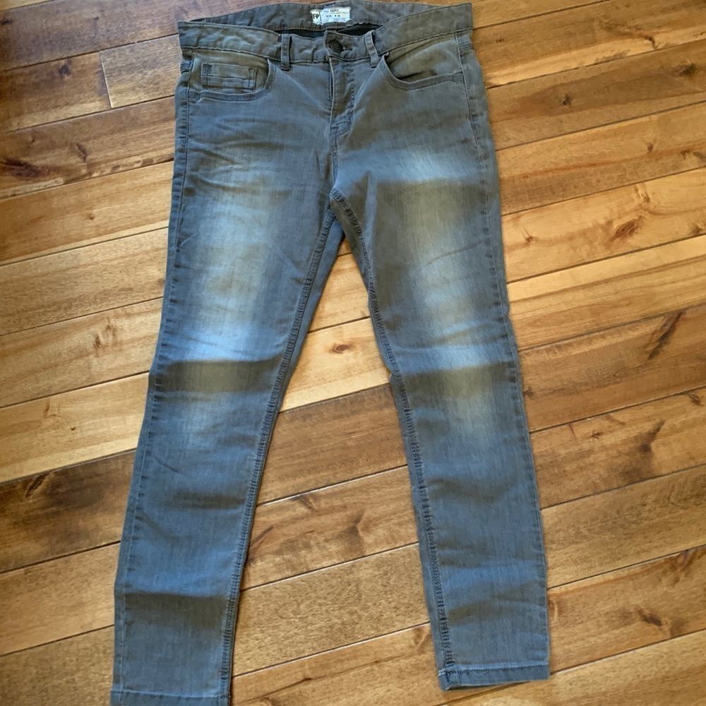 Free People Skinny Denim Jeans ‘dirty grey’ sz 31